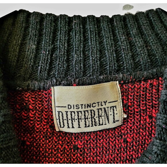 Vintage 80's Metallic Abstract Sparkly Oversized Tunic Sweater Women’s M / L - Picture 4 of 6